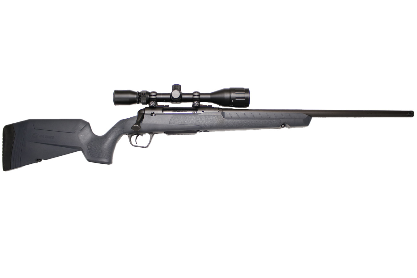SAVAGE AXIS II 30-06 Springfield Bolt-Action Rifle with Heavy Barrel, Bushnell Scope and Black/Synthetic Gray Stock